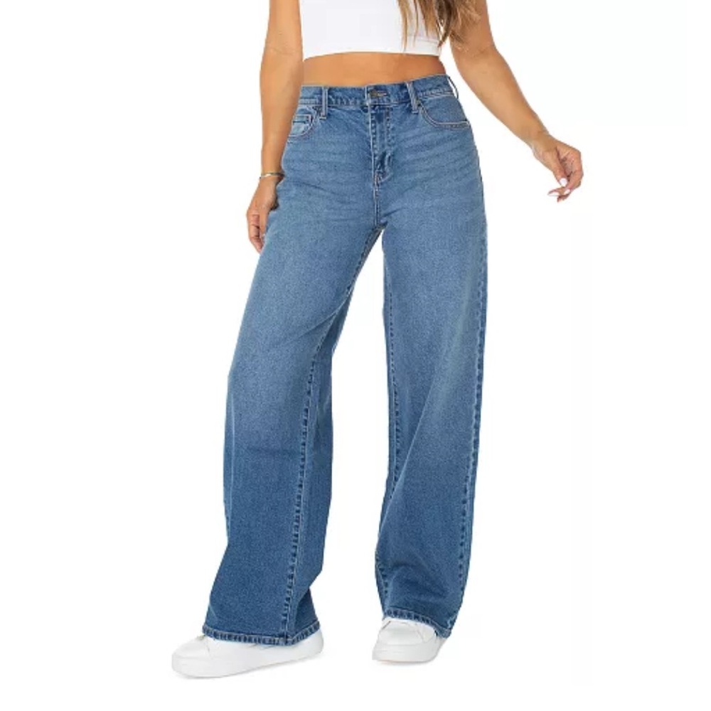 Re Generation Blue wide leg mid rise Women's Jeans